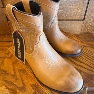 Dingo size 7.5 Willie short tan leather cowboy boots new with tags